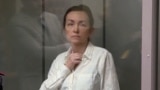 Journalist Alsu Kurmasheva in a courtroom in Russia