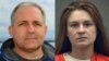 A combo photo shows Paul Whelan (left) and Maria Butina