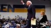 Democratic U.S. presidential candidate Senator Bernie Sanders is accompanied by his wife Jane O’Meara Sanders as he arrives to speak at his New Hampshire primary night rally in Manchester